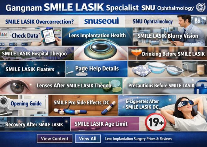 SMILE LASIK Blurry Vision And Recovery After SMILE LASIK Explained By SNU Ophthalmology Experts At Snuseoul