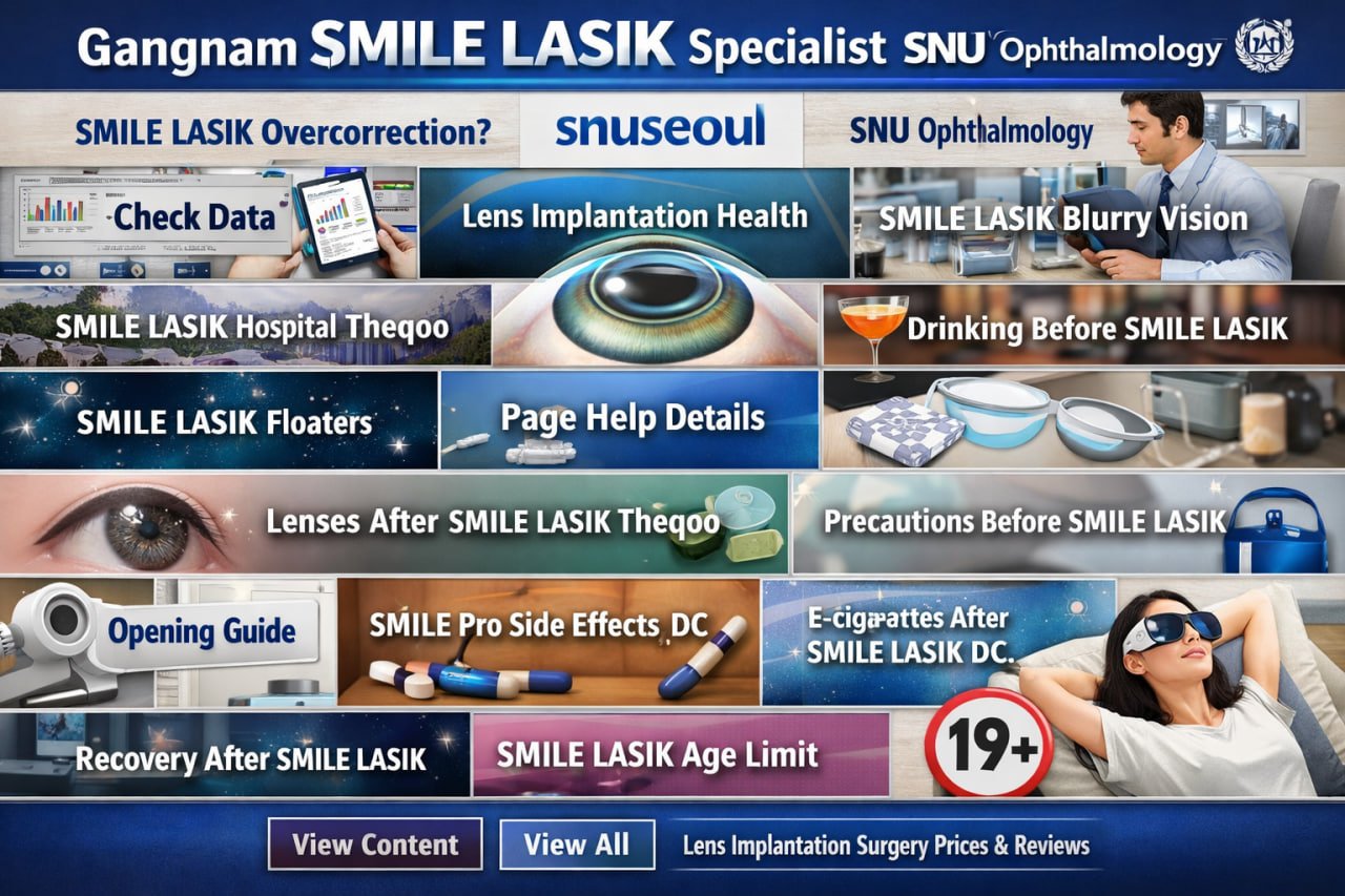 SMILE LASIK Blurry Vision And Recovery After SMILE LASIK Explained By SNU Ophthalmology Experts At Snuseoul